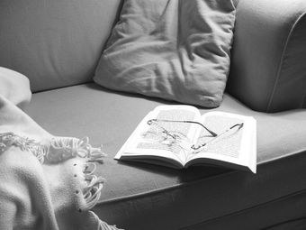 relaxing in a rental property