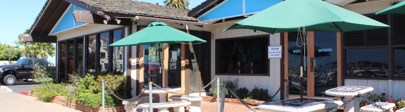 Seafood Dining - Front Porch of a Seafood Restaurant in San Diego, CA Seafood Dining - Front Porch of a Seafood Restaurant in San Diego, CA