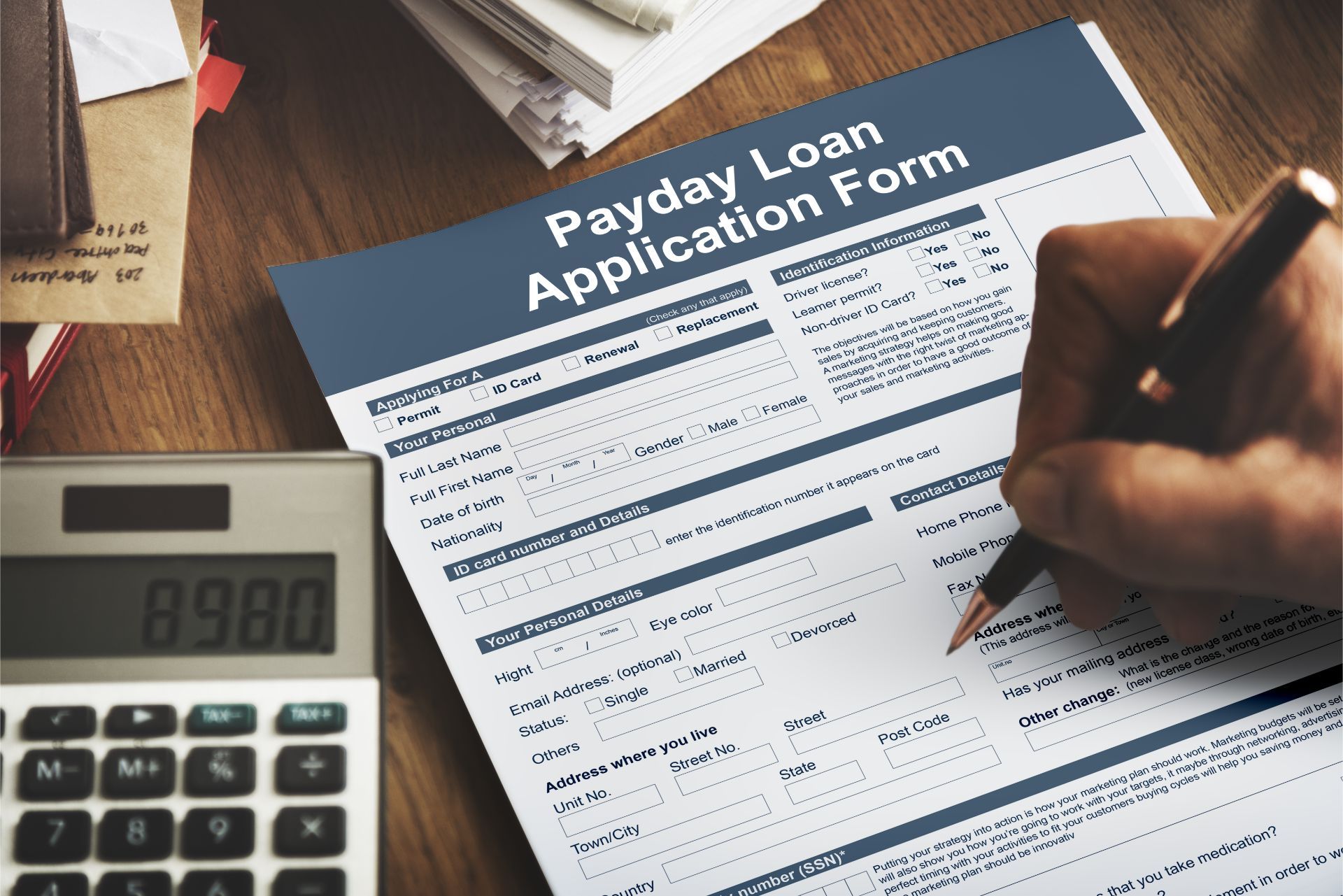 Payday Loan Application Form
