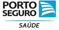 Porto Seguro Saúde logo: blue square with white curved lines, text