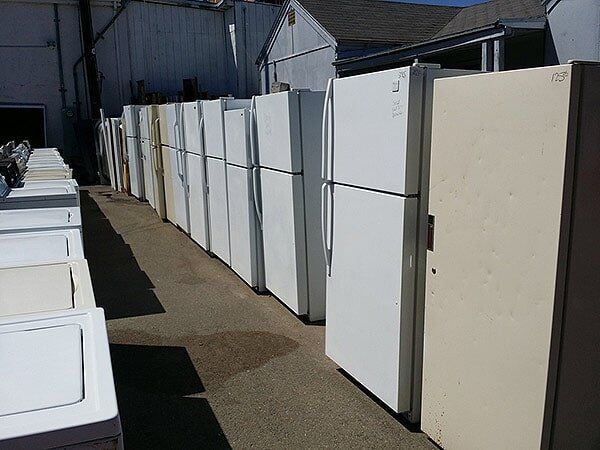 Outdoor Showcase of Refrigerators — Appliance in Sacramento, CA Outdoor Showcase of Refrigerators — Appliance in Sacramento, CA