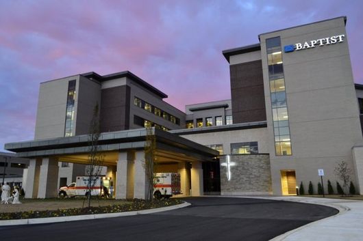 Stonework — Outdoor View of Baptist Hospital in Bartlett, TN