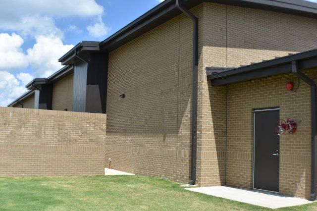 Concrete — Closer View of Faulk Elementary Back Door in Bartlett, TN