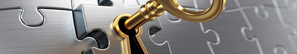 unlocking puzzle with key
