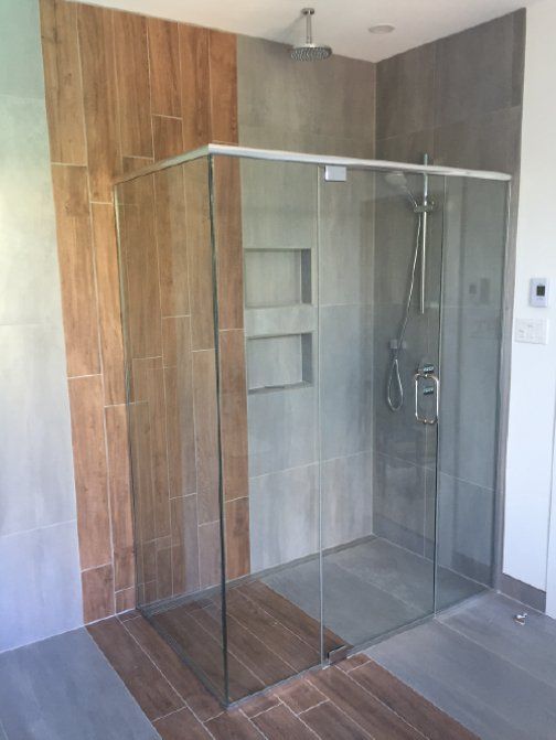 modern glass shower