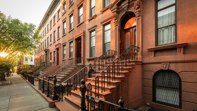 Outside of apartments in New York