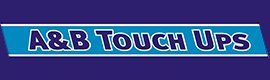 a and b touch ups business logo