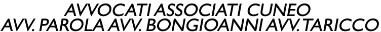 AVVOCATI ASSOCIATI CUNEO AVV. PAROLA AVV. BONGIOANNI AVV. TARICCO-LOGO