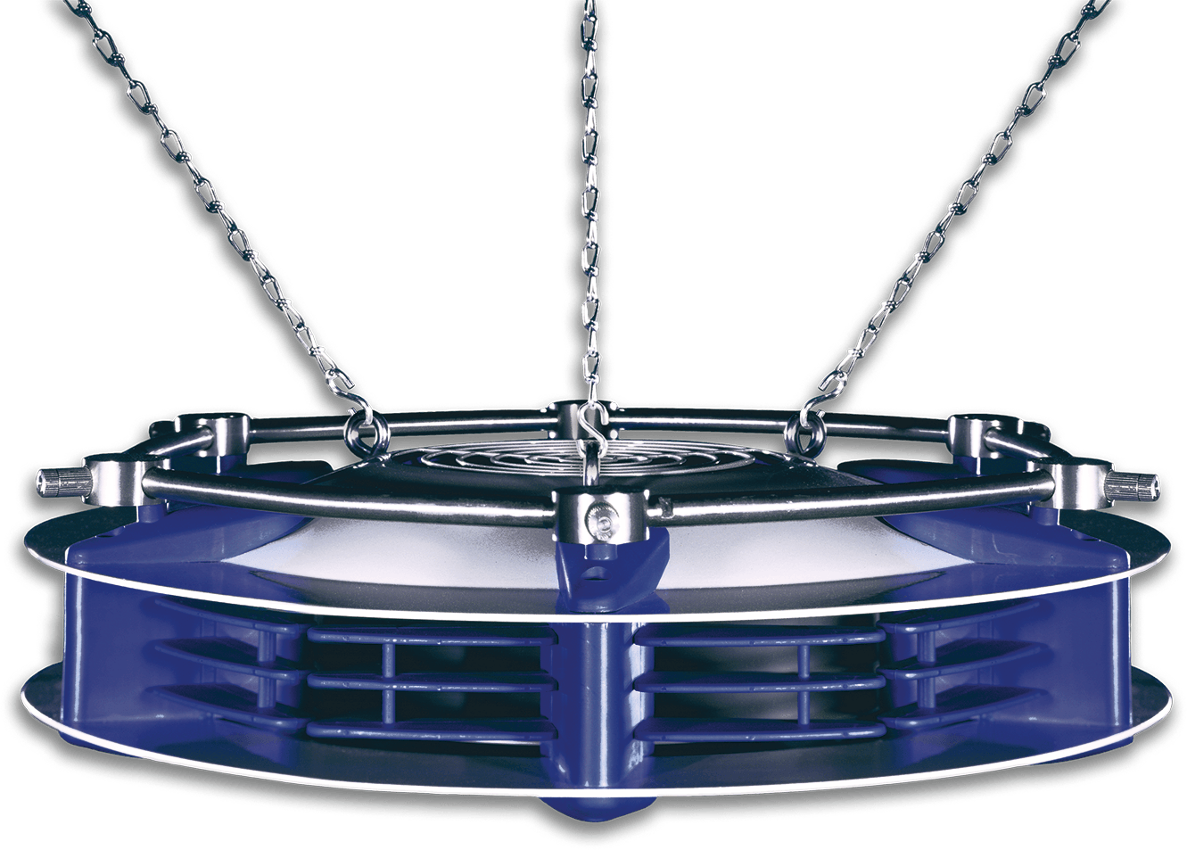 A suspended ceiling-mounted industrial misting system 