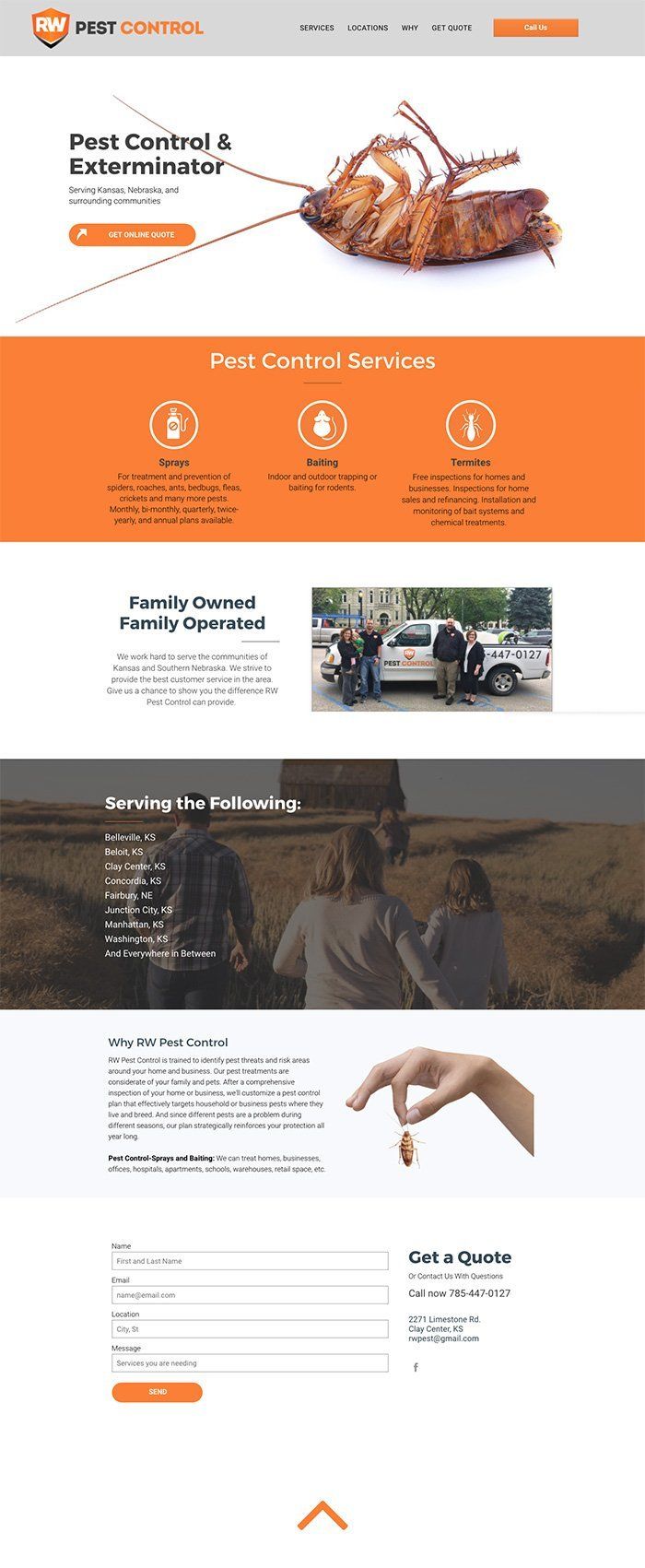 click here One page small business website design example