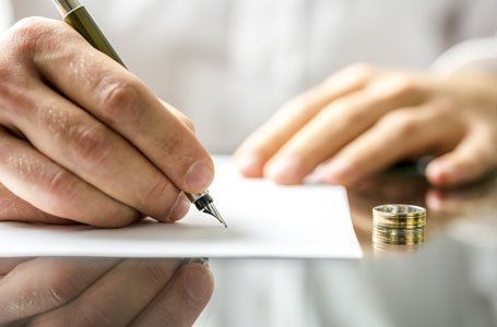 Writing on a legal document