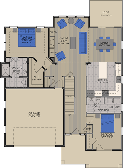 Dorset Floorplans & Elevations First Floor — Essex, VT — Dousevicz Inc