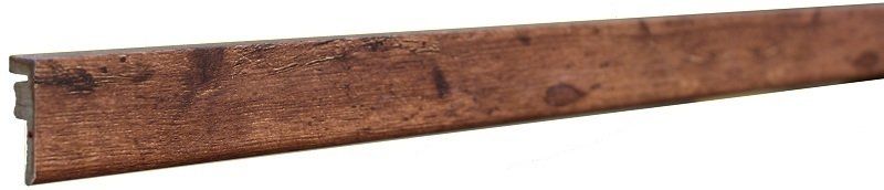 A close up of a piece of wood on a white background.