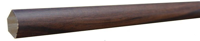 A close up of a piece of wood on a white background.