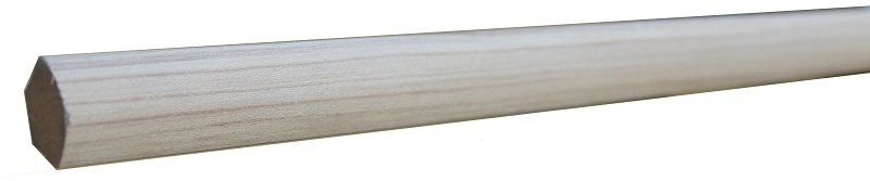 A close up of a piece of wood on a white background.