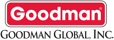 Goodman Global, Inc. logo in red and white. 