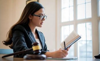 lawyer holding papers