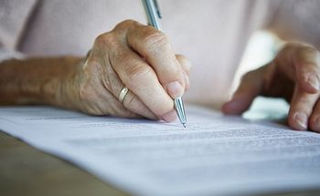 person signing will