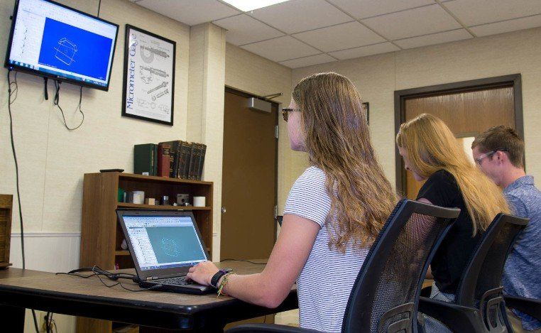Students with laptops