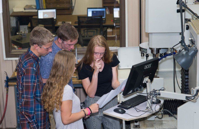 Students at computer