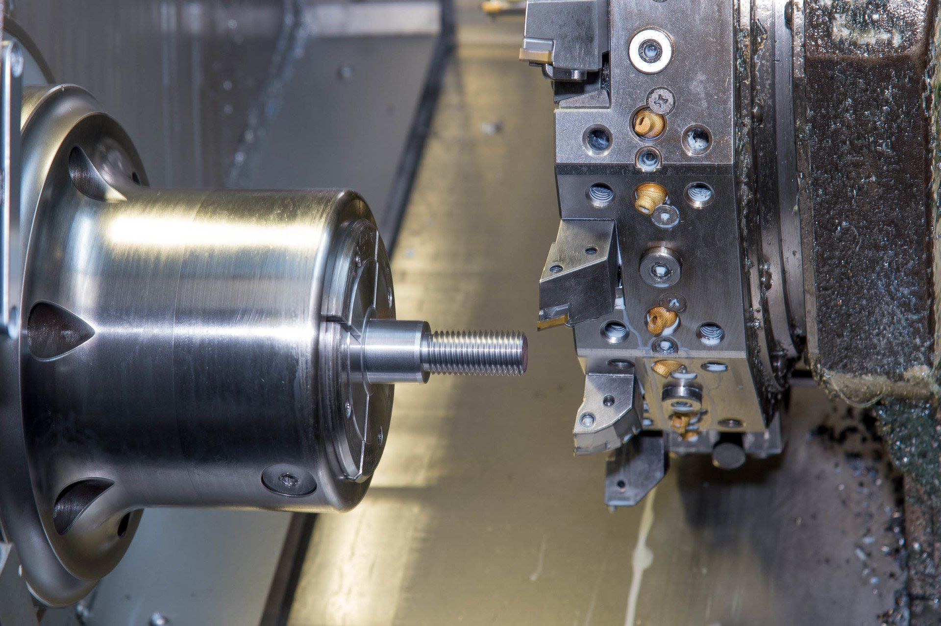 Milling machine closeup