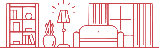 disegno di un arredamento da interni