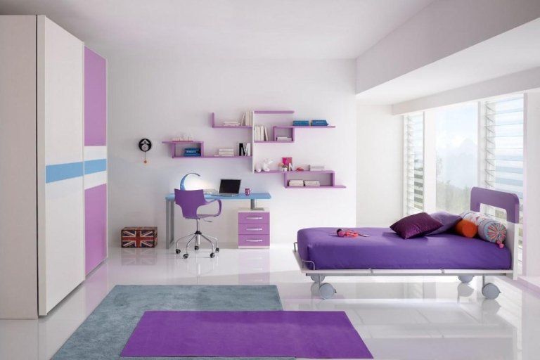 arredamento per camerette collezione spar con tinte viola