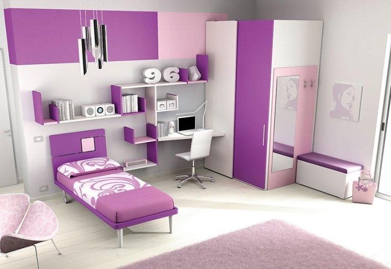 cameretta per bambini con mobili della collezione moretti compact