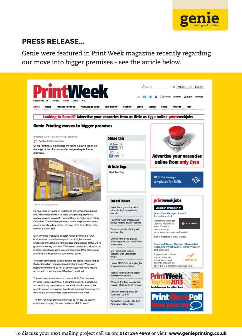 newsletter on new premises