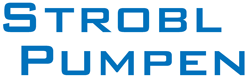 STROBL PUMPEN logo in blue.