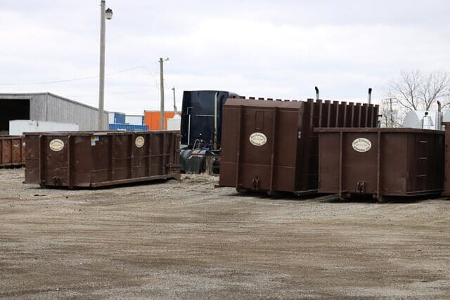Garbage Cans with Trash — Plato Center, IL — Ray Schrieber Disposal Garbage Cans with Trash — Plato Center, IL — Ray Schrieber Disposal