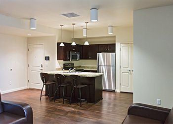 modern kitchen student rental