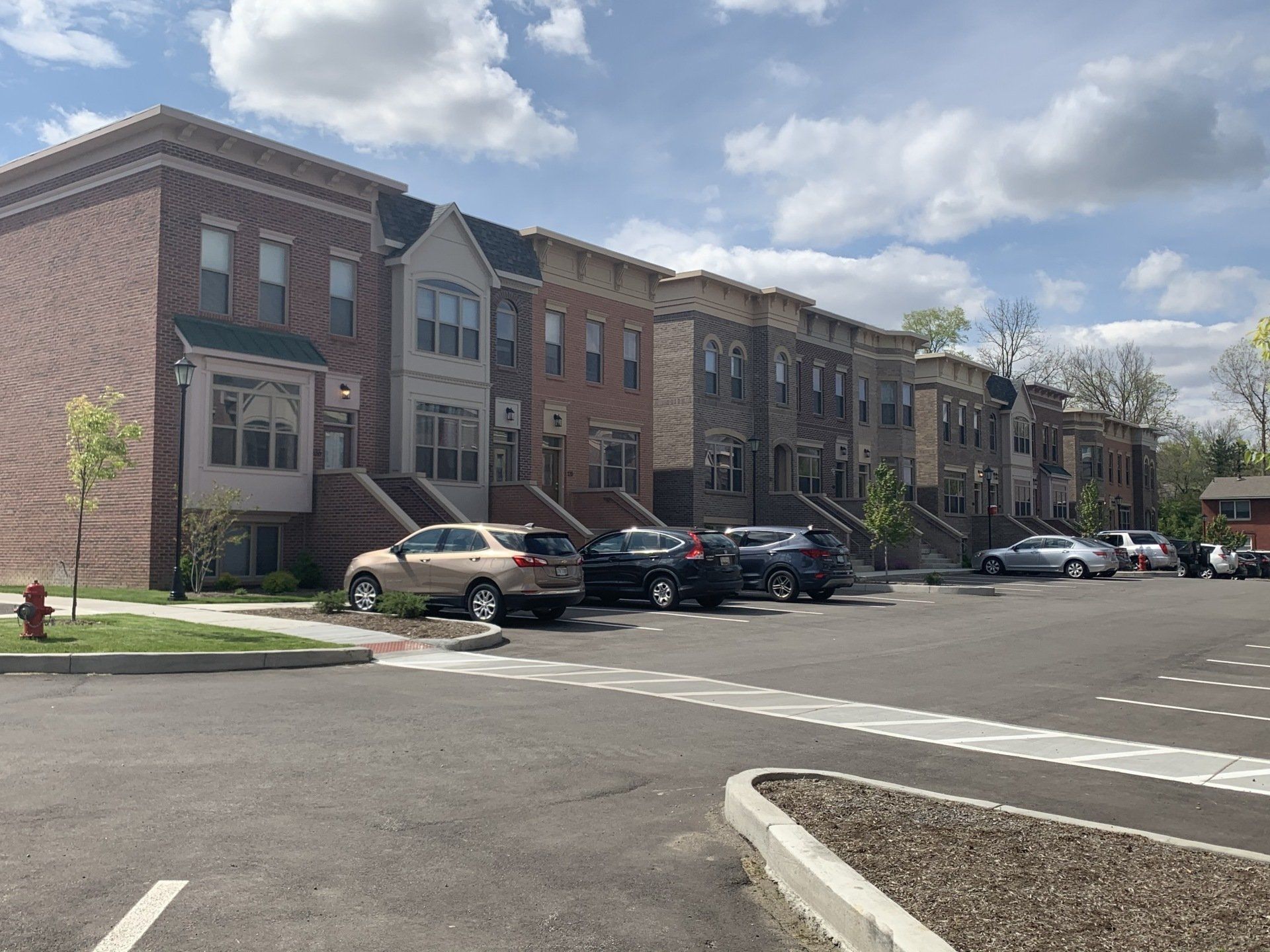 outside brownstone apartments