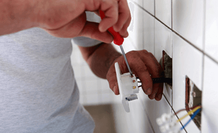 Electrician at work