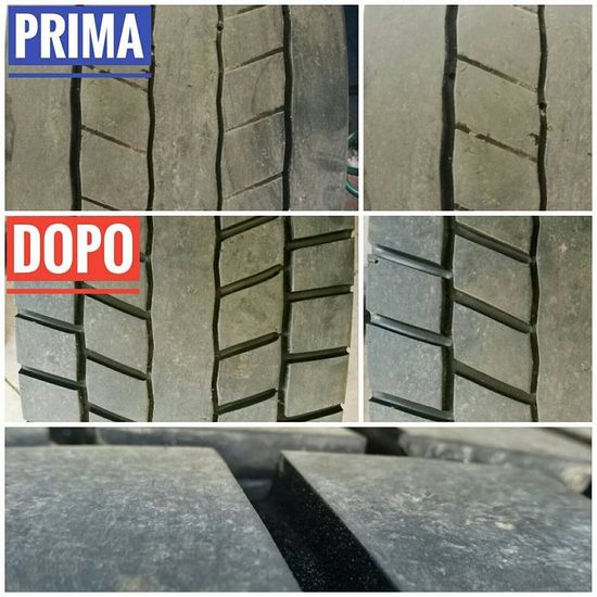 riscolpitura gomme prima e dopo