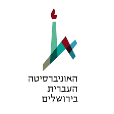Logo of the Open University of Jerusalem in Hebrew, with teal, red, and blue geometric shapes.