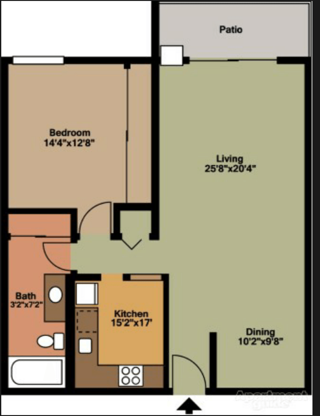 1 Bedroom Floorplan