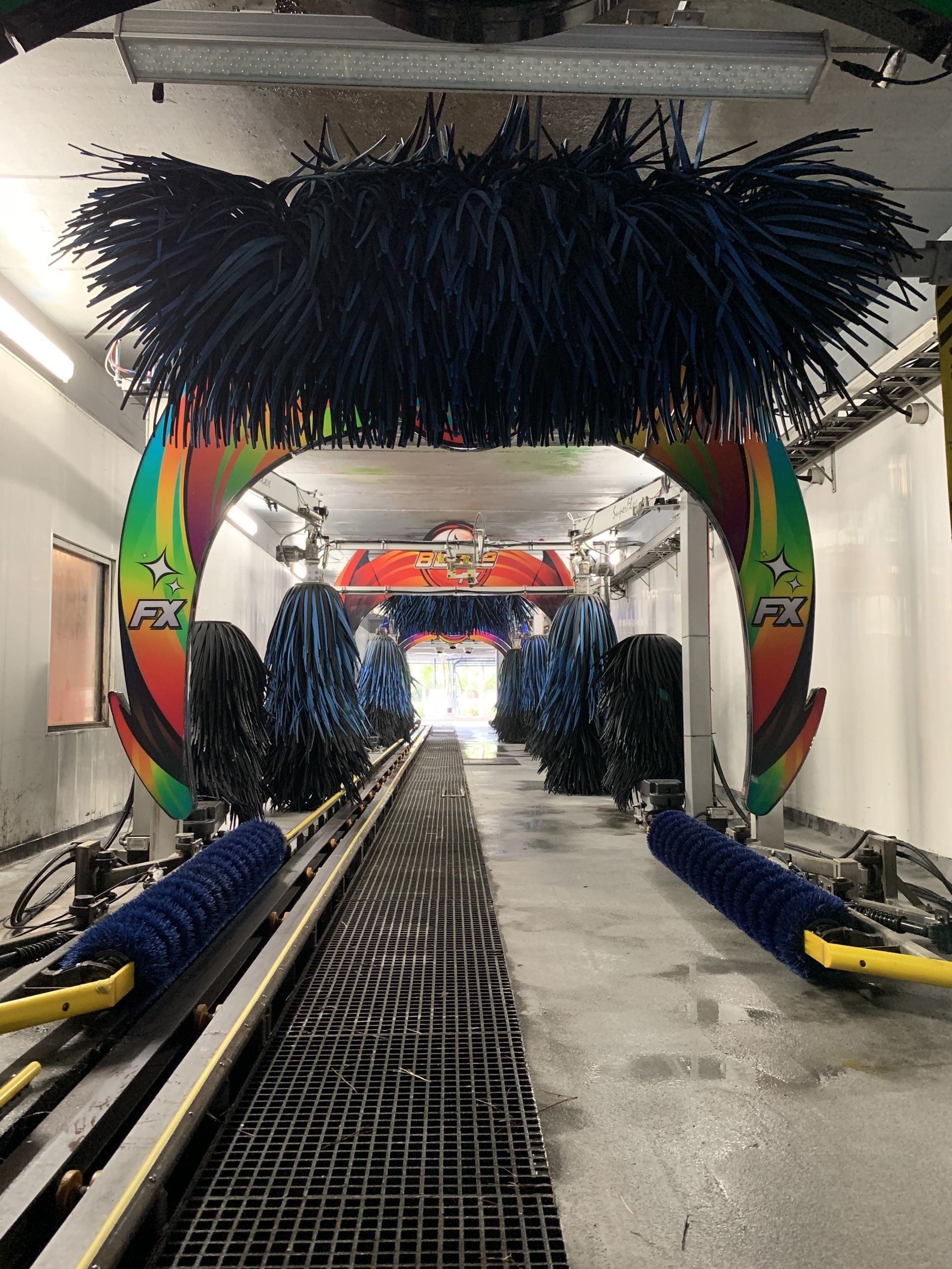 in the tunnel at Park Place Car Wash in Florida