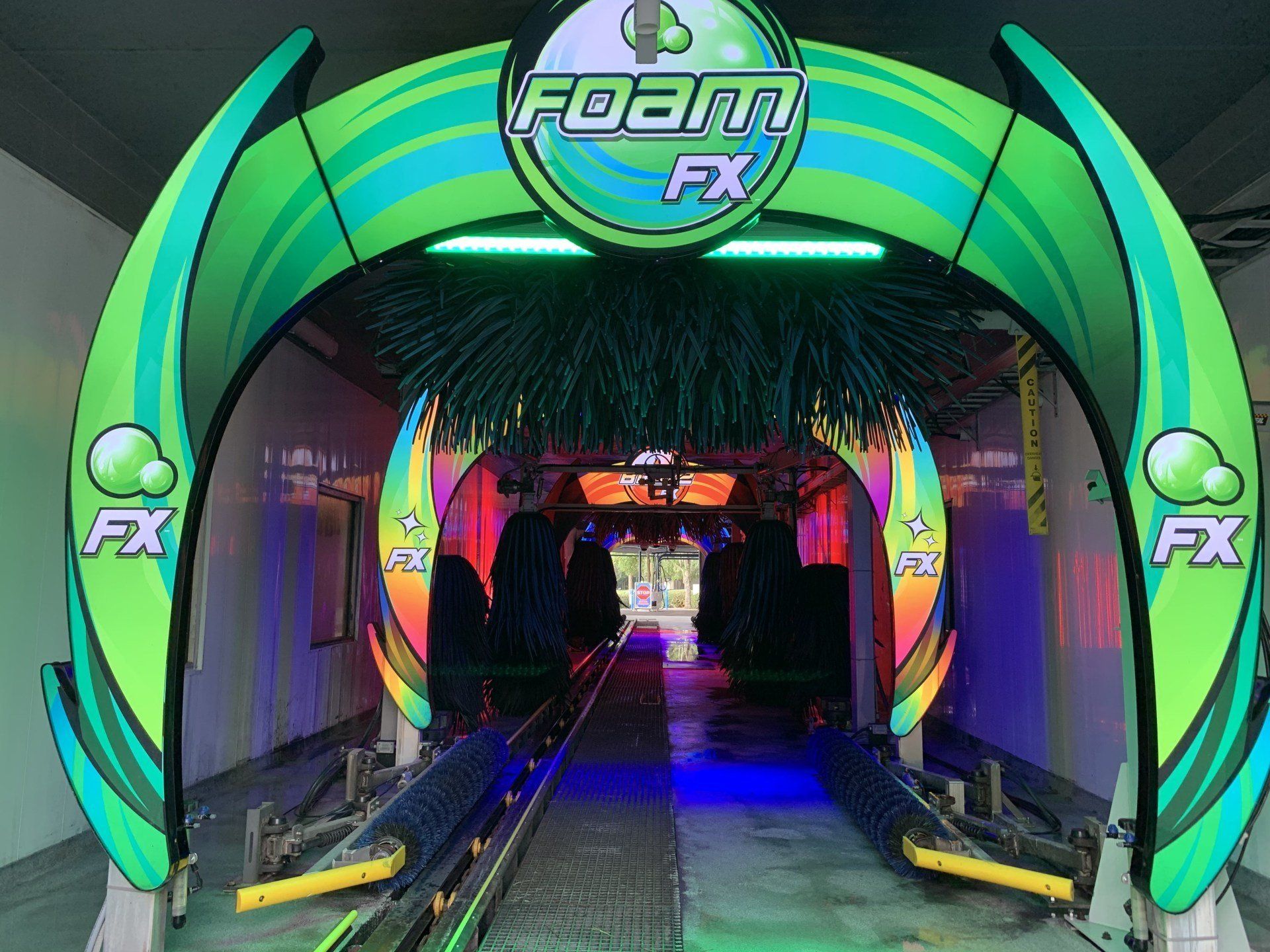 in the tunnel at Park Place Car Wash in Florida