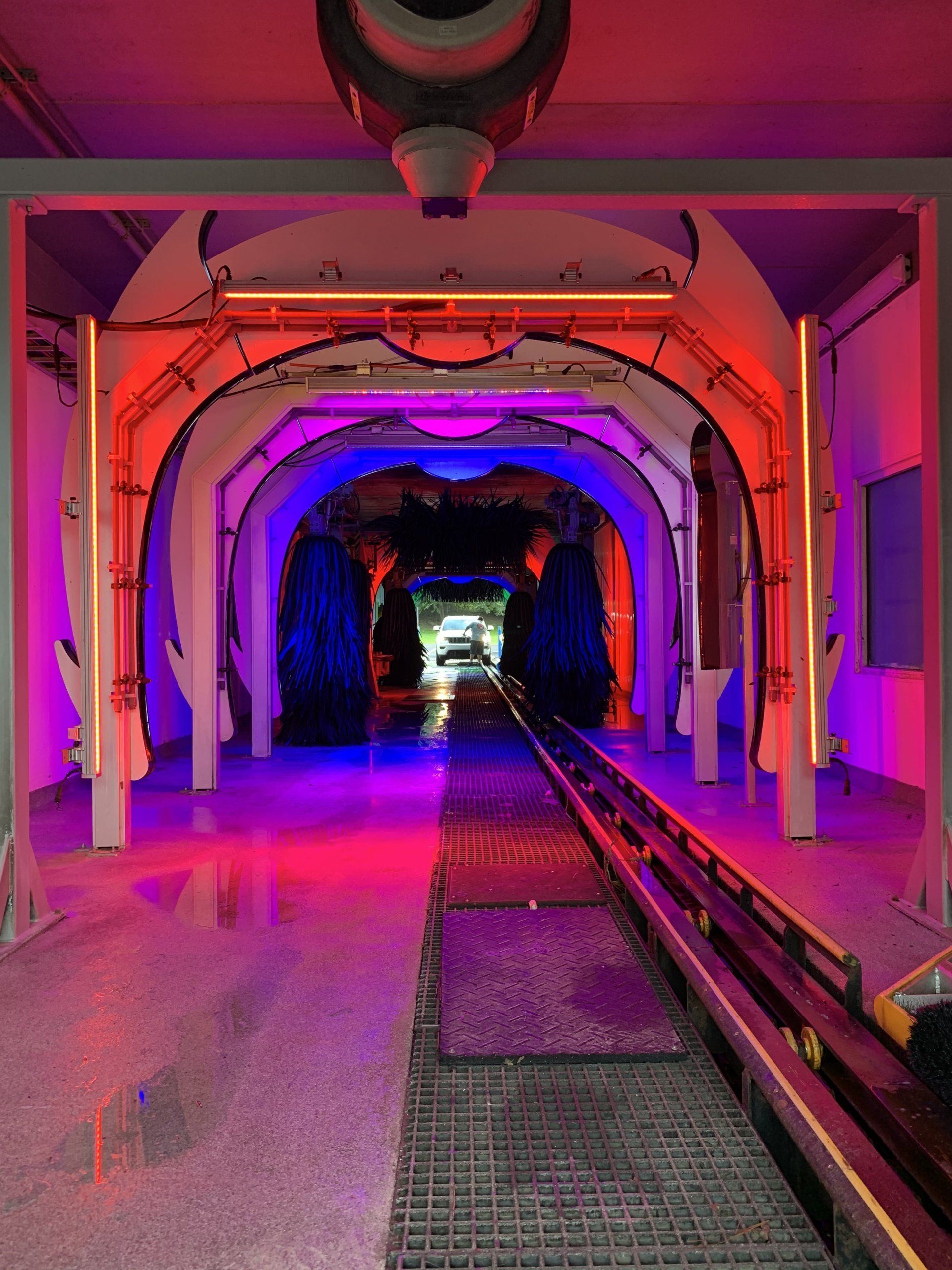 in the tunnel at Park Place Car Wash in Florida