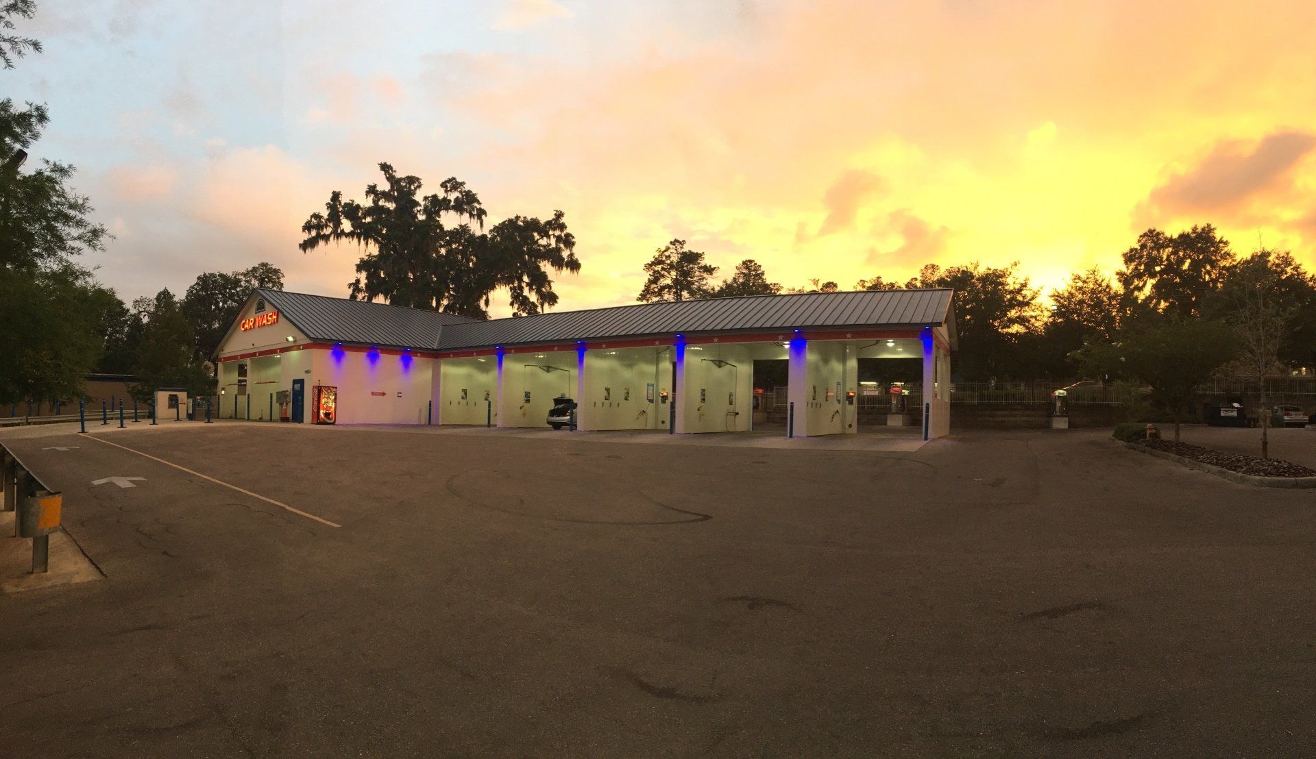 outside at beautiful Park Place Car Wash in Gainesville, Florida
