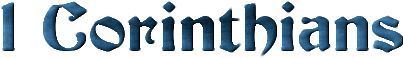 The word corinthians is written in blue on a white background