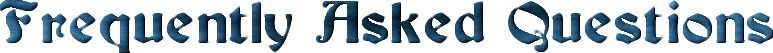 The word frequently asked questions is written in blue on a white background.