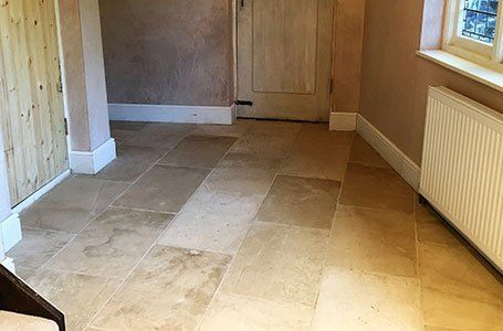 Natural stone floor