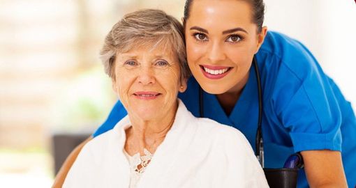 In-home Assistance — Woman And Old Woman Smiling in Oklahoma City, OK In-home Assistance — Woman And Old Woman Smiling in Oklahoma City, OK