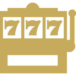 A silhouette of a slot machine with three slots filled with numbers.