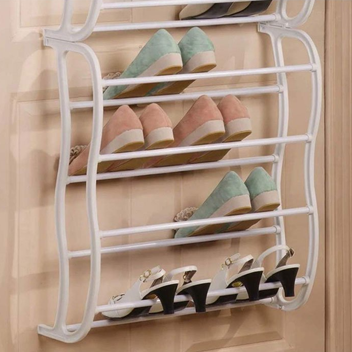 Back of door shoe organizer