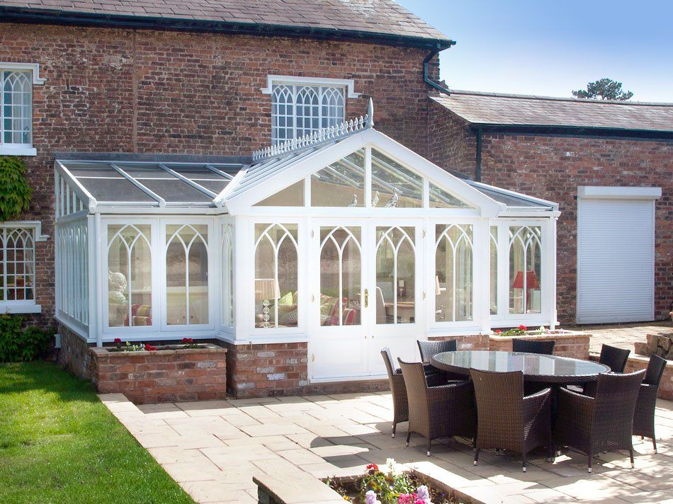 Custom Designed Home Orangery with White Trim