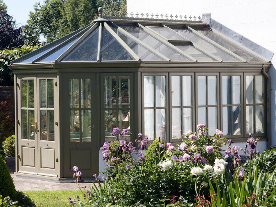 Light Brown Home Conservatory Addition Installed by Holts Orangeries.