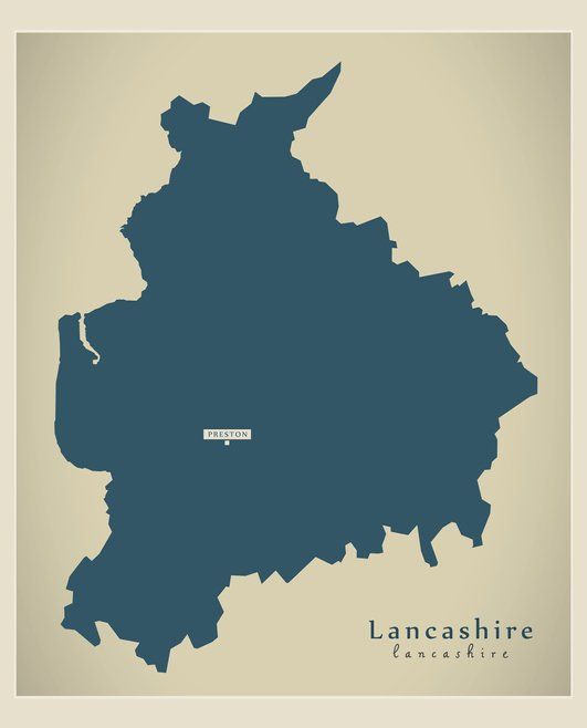 Map of Lancashire
